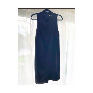 NWT Halston Heritage Black Satin Silk Dress